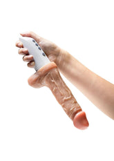 Dr. Skin Platinum Collection Silicone Dr. Hammer Rechargeable Thrusting Dildo with Handle and Remote Control 7in